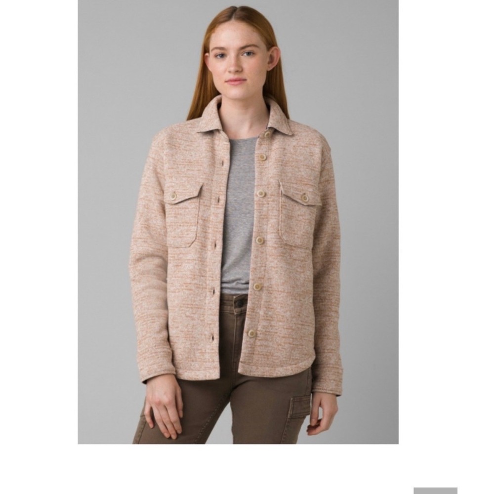 Prana Tri-Thermal Fleece Shacket Outdoorsy Boho XS Scandi Ski Clean Girl Grunge